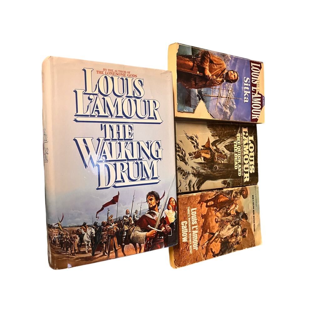 Louis L'Amour Book Lot of (4) Walking Drums, Catlow, Quick & the Dead, Sitka, PB